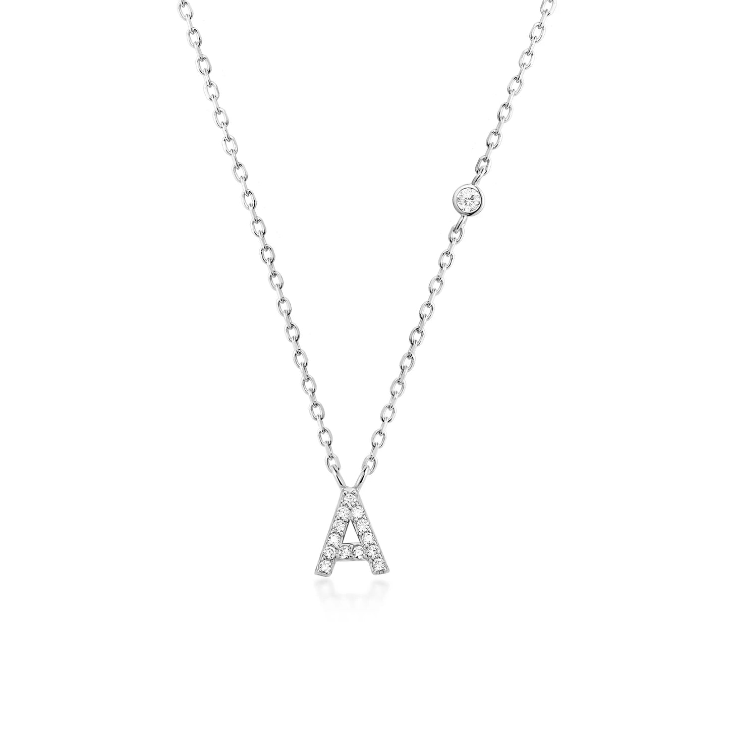 Initial Necklace Zircon