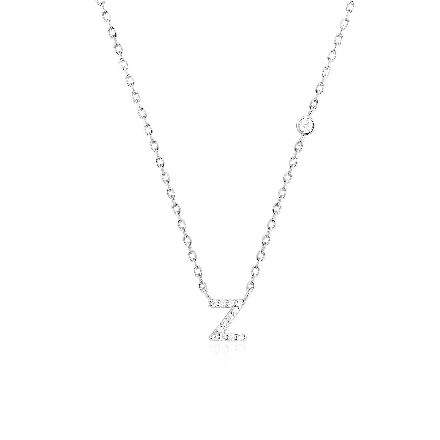 Initial Necklace Zircon