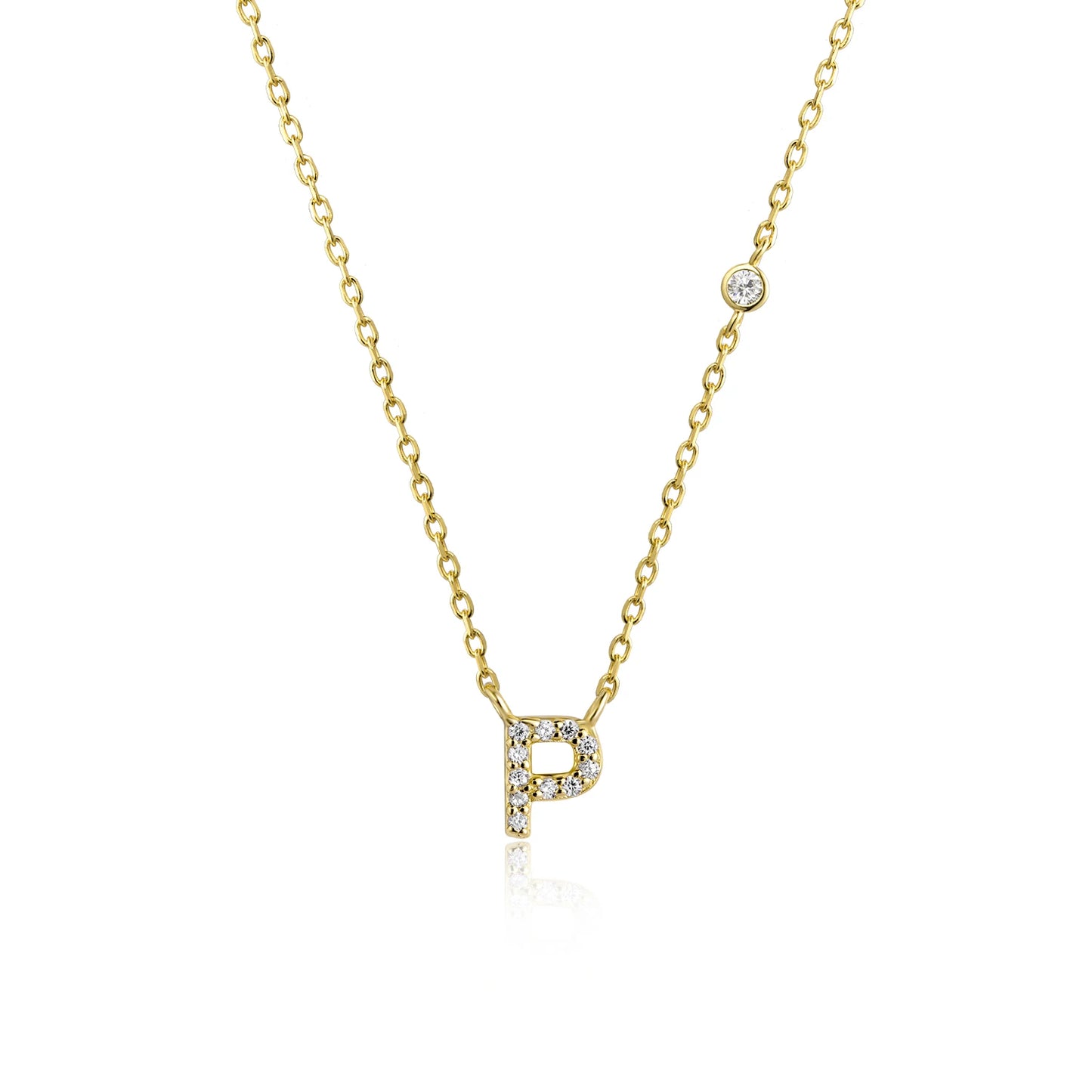 Initial Necklace Zircon