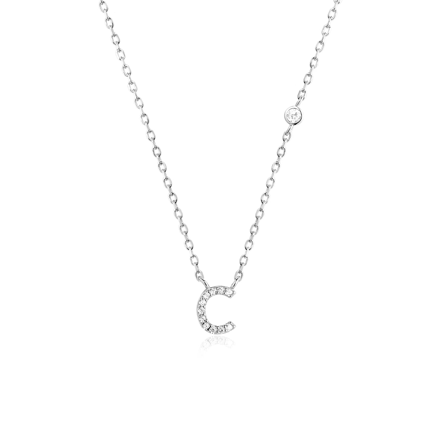 Initial Necklace Zircon