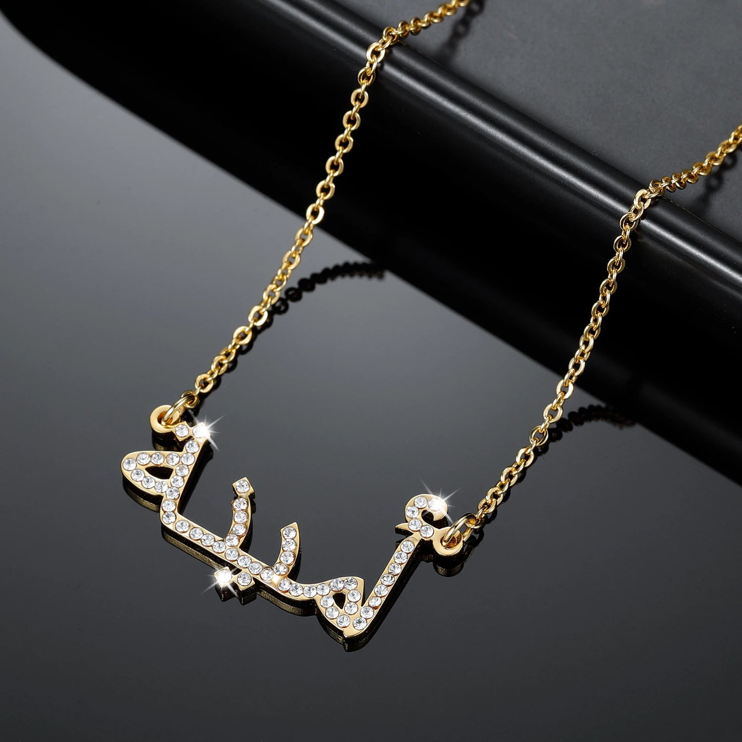 Custom Zircon Arabic Name Necklace