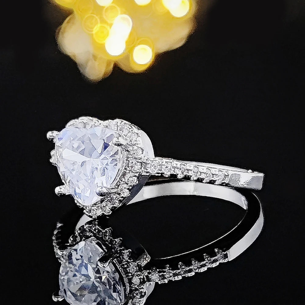 Heart Zircon Ring