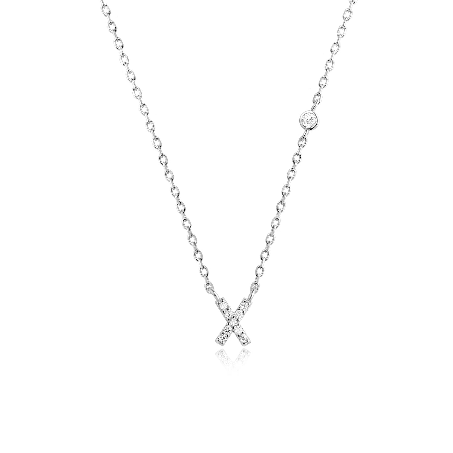 Initial Necklace Zircon