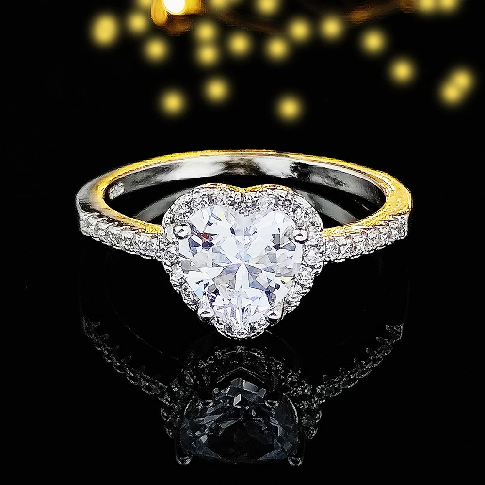 Heart Zircon Ring