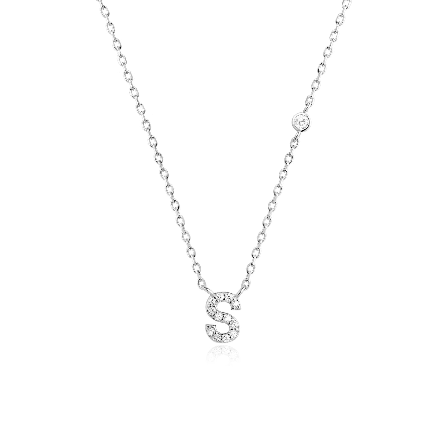 Initial Necklace Zircon