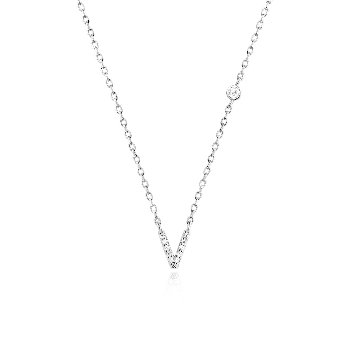 Initial Necklace Zircon