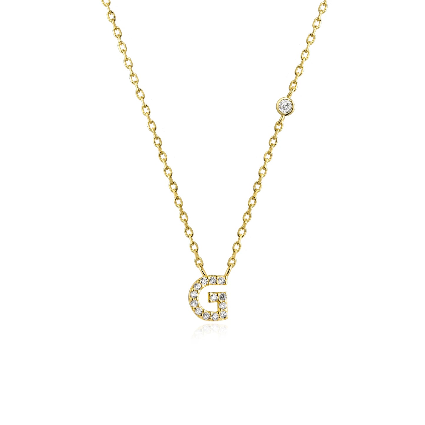 Initial Necklace Zircon