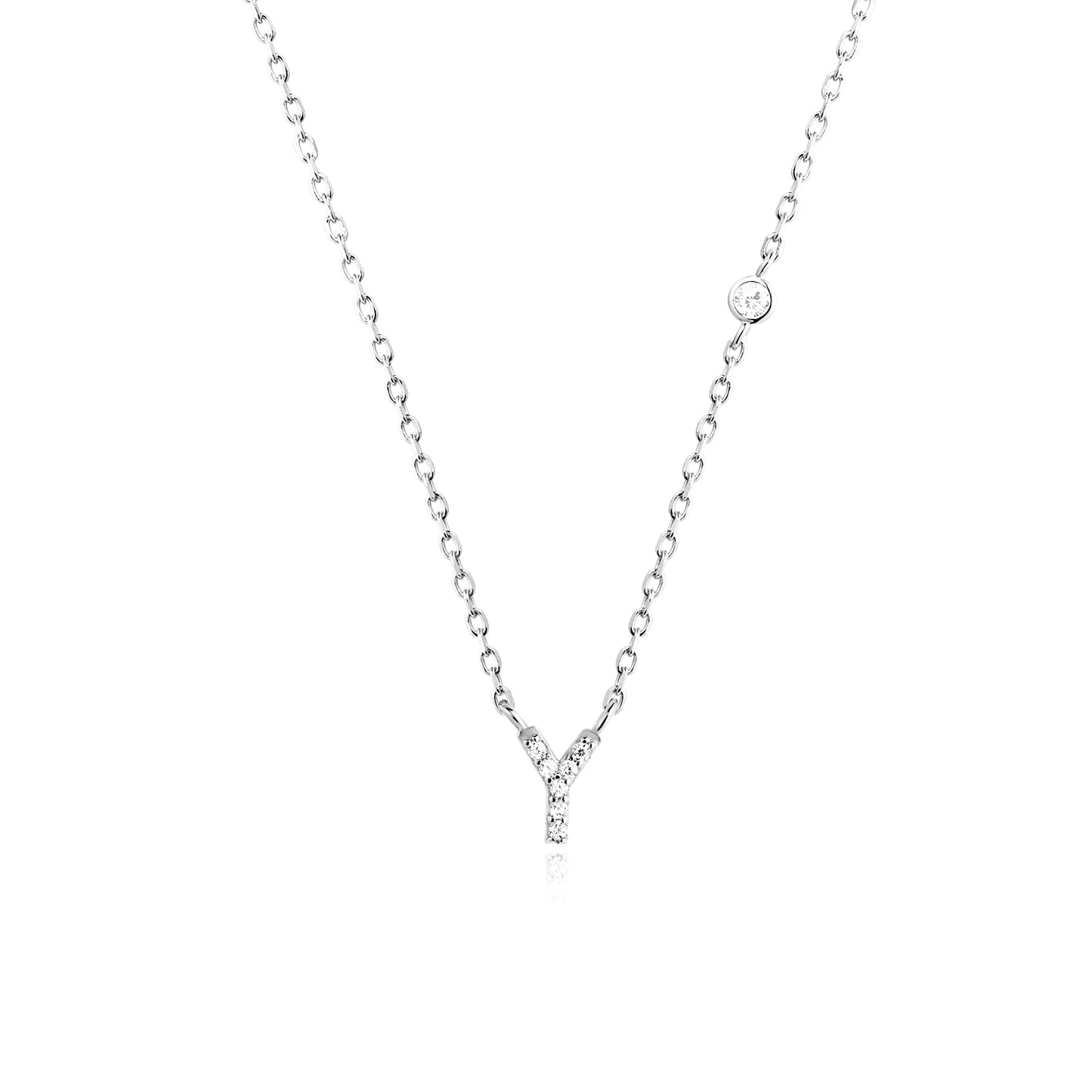 Initial Necklace Zircon