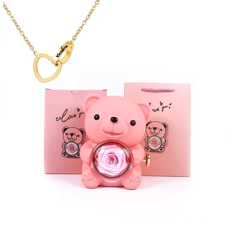 Eternal Rose Bear Gift Box