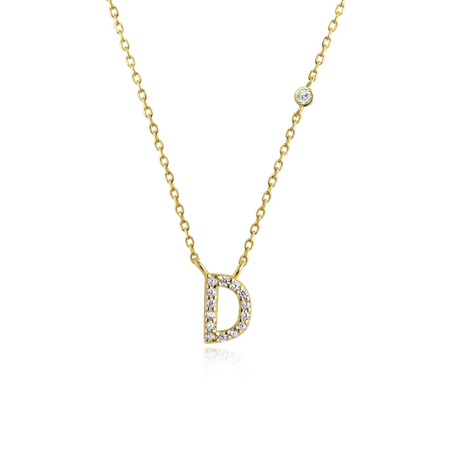 Initial Necklace Zircon