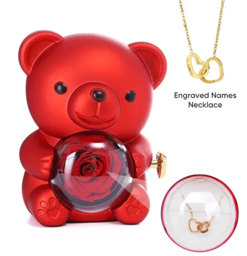 Eternal Rose Bear Gift Box