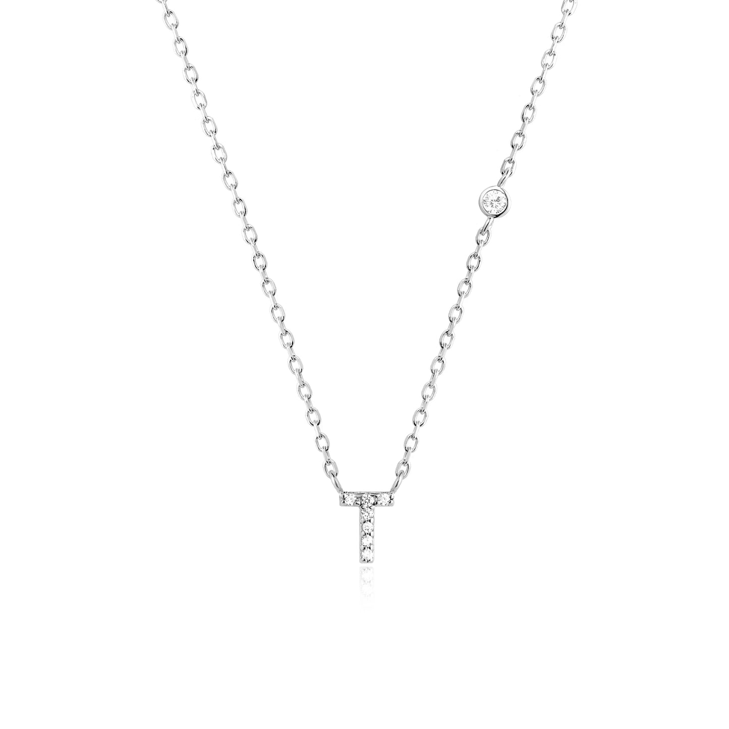 Initial Necklace Zircon